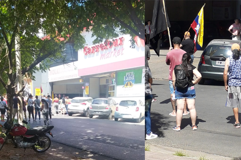 Amenazas piqueteras en un Carrefour de Paraná