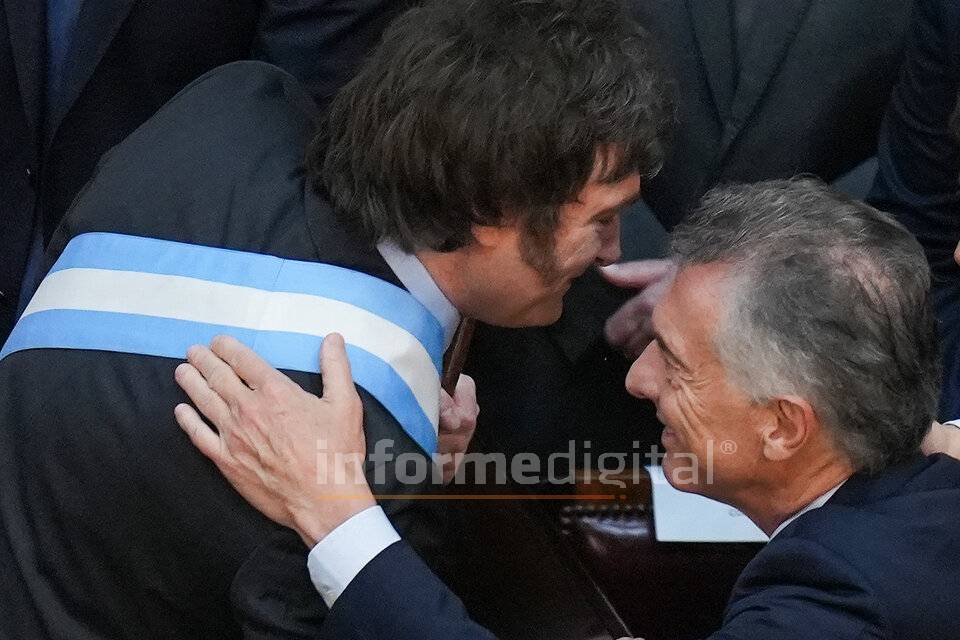 Javier Milei y Mauricio Macri.