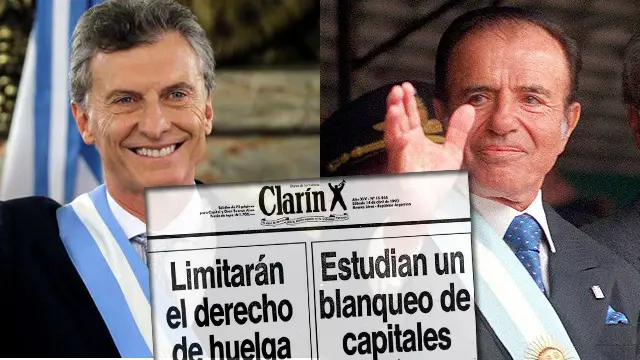 Comparan políticas de Macri y Menem por tapa de Clarín de los ’90
