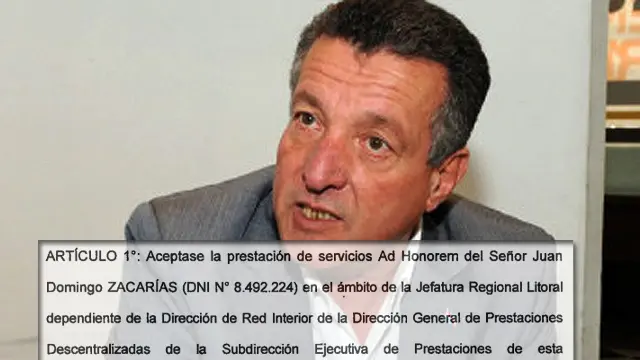 Zacarías muestra que no cobra en Anses