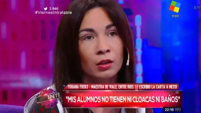 La maestra entrerriana que le escribió a Messi conmovió en la pantalla nacional