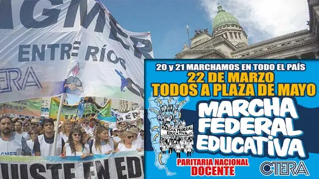 La Marcha Federal Educativa parte este martes de Paraná