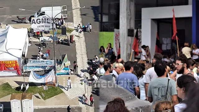 Tomas y acampes docentes: afirman que "no deslegitimizan" el reclamo