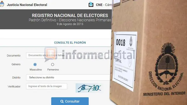 Consultá el padrón electoral