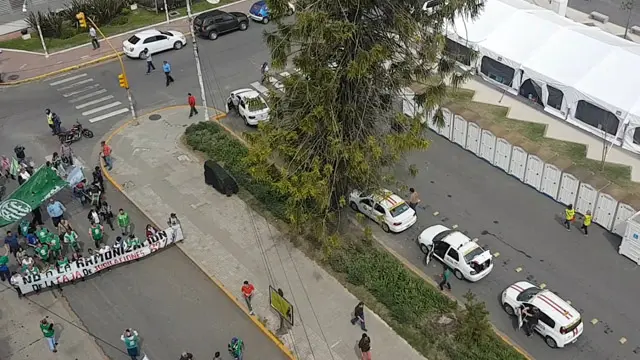 ATE fue a protestar y encontró la plaza ocupada