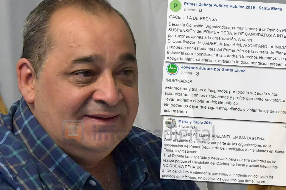 Acusan a Moreyra de sabotear debate en Santa Elena