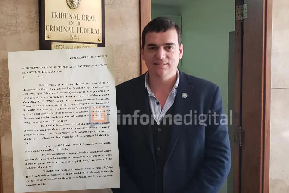 Intendente entrerriano quiere máquinas de Lázaro Báez