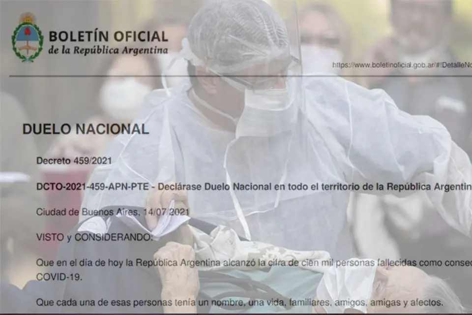 Cinco días de duelo por los 100.000 muertos