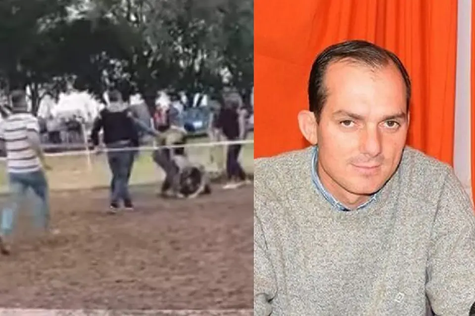 Dirigente de la UCR a las piñas en Viale