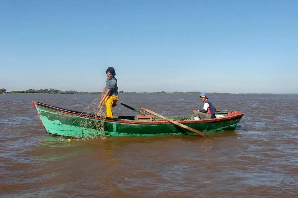 Pescadores entrerrianos con el Presidente