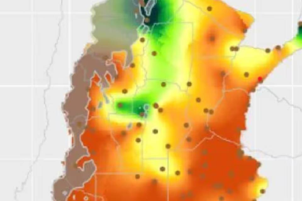 (Mención a Entre Ríos) “Bajó drásticamente”: un número que hacía años no se daba y un mapa reflejan el golpe de la sequía al campo