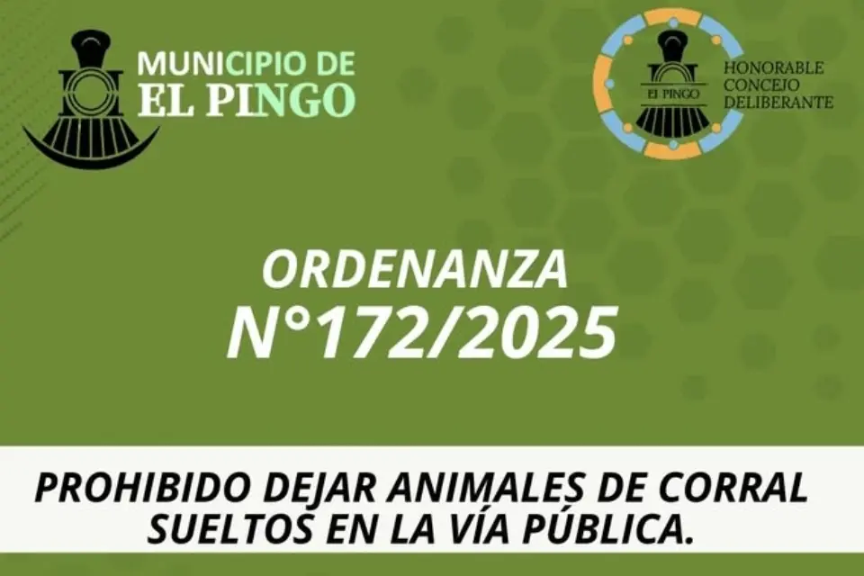 El municipio prohíbe dejar animales de corral sueltos en la vía publica