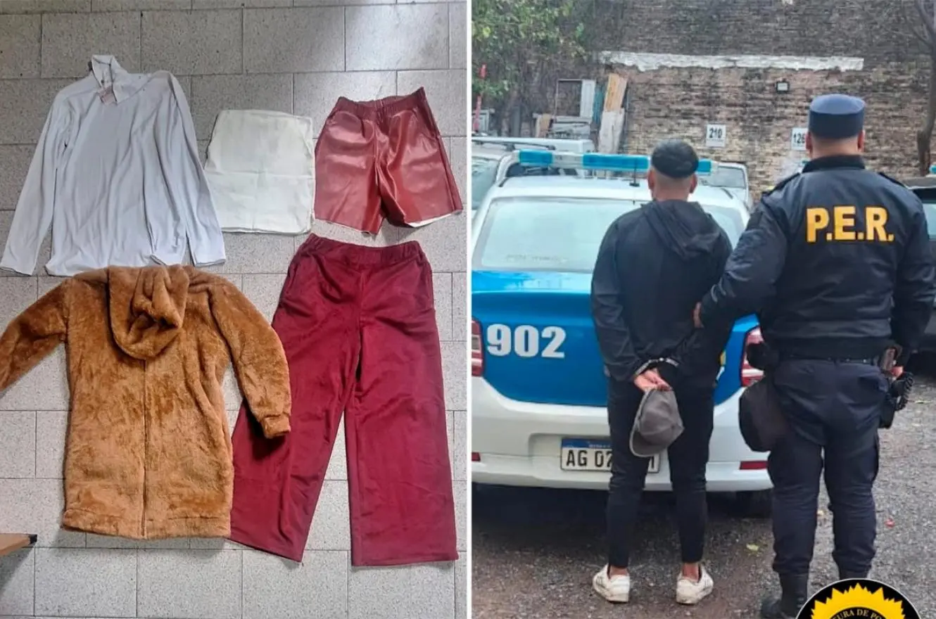 Recuperan ropa robada de un comercio en Paraná y arrestan a un sospechoso involucrado en el delito