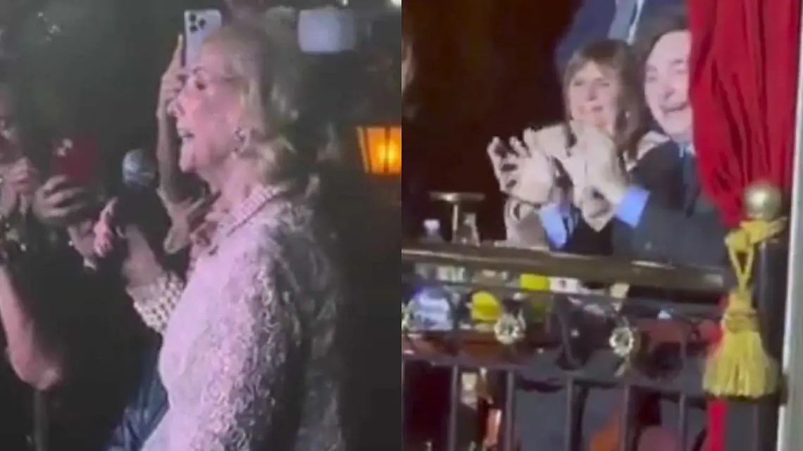 Mirtha Legrand y Javier Milei se encontraron en un desfile de Piazza y destacaron el lema libertario