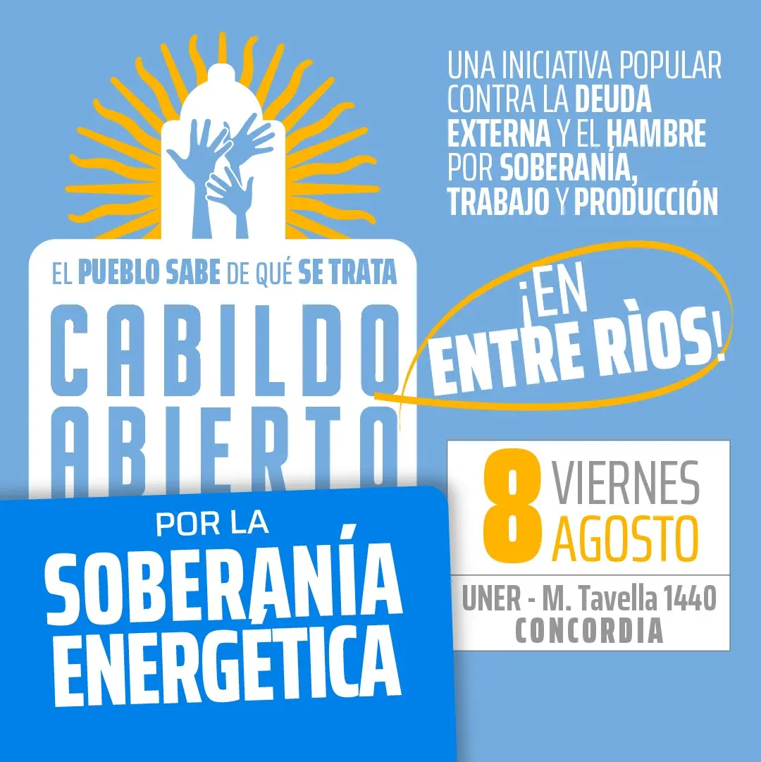 La CTA realizará en Entre Ríos dos cabildos para debatir sobre energía y comunicación